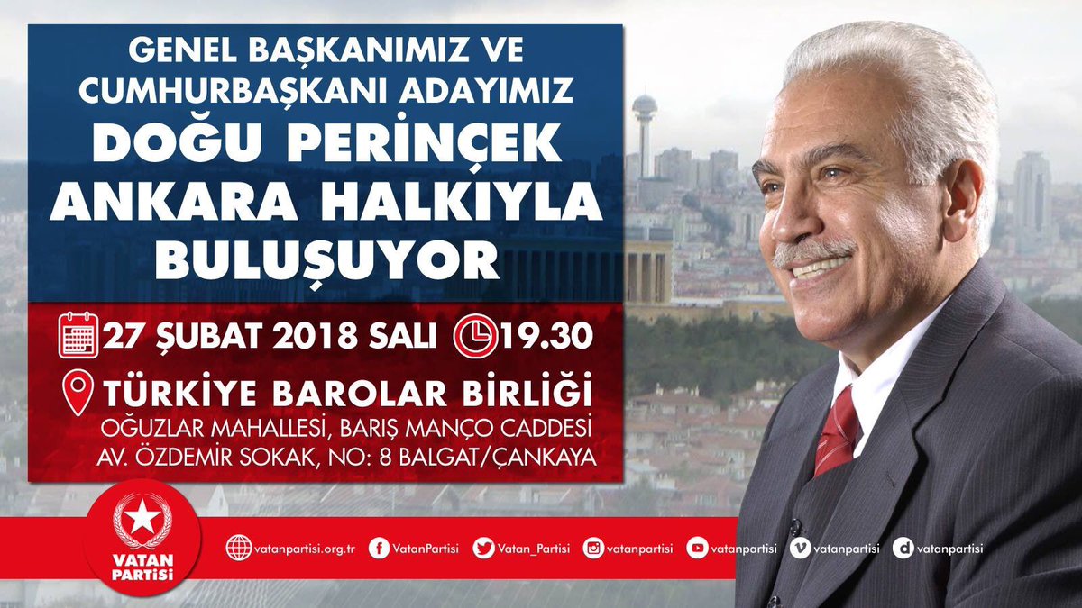 Haydi Ulusal Kanal başına! 
Vatan Savaşını Zafere ulaştıracak Cumhurbaşkanı Doğu Perinçek
 saat:20.00’de halkımızın sorularını canlı yayında cevaplayacak. 
#PerinçekeSoruyorum