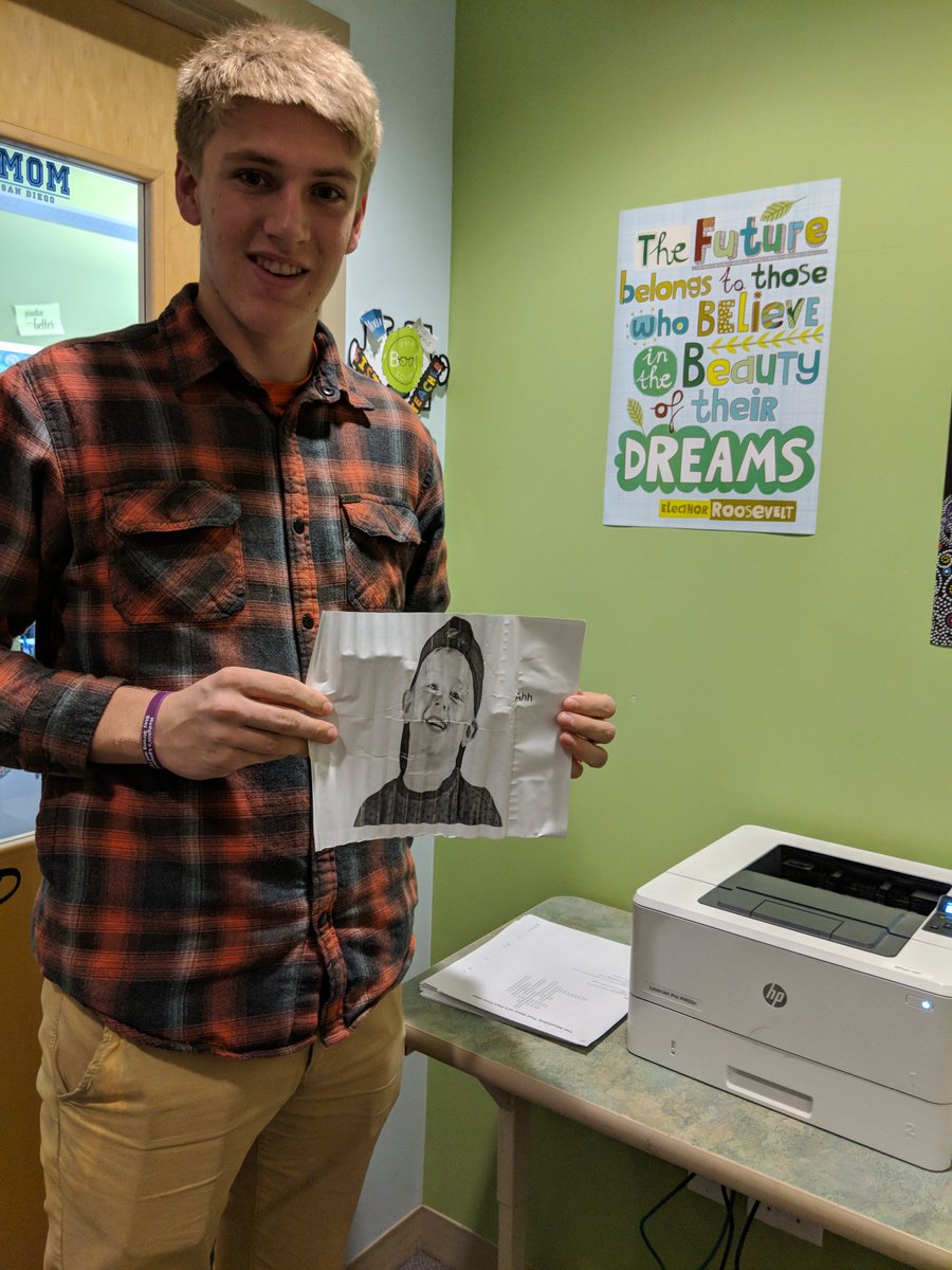 METechTeam's tweet photo. Tech Team Humor: While Colton was clearing one of those nasty printer jams, the Ahh came out first and slowly this emerged!  #techgeeks #techsupportsurprises #irony #Ahh #whatstudentsprint #printersproblems https://t.co/Oka7tDzEQB