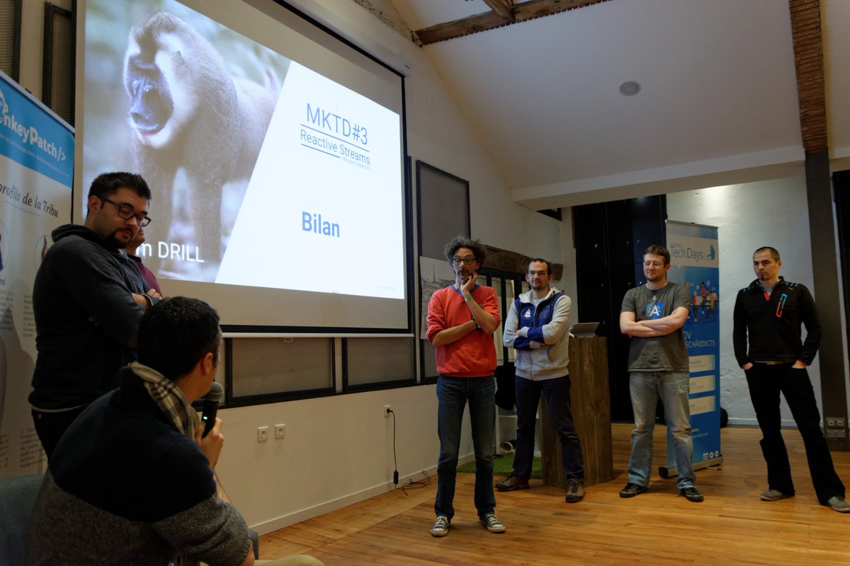 MonkeyPatch_io's tweet image. [#article] Retour sur le #MKTD sur la Programmation Reactive.
Merci encore à @sdeleuze qui a accepté de jouer le jeu en venant coacher la journée.
➡️ monkeypatch.io/2018/02/05/MKT…
(2 minutes read) #ReactiveX #ProjectReactor #mktd3