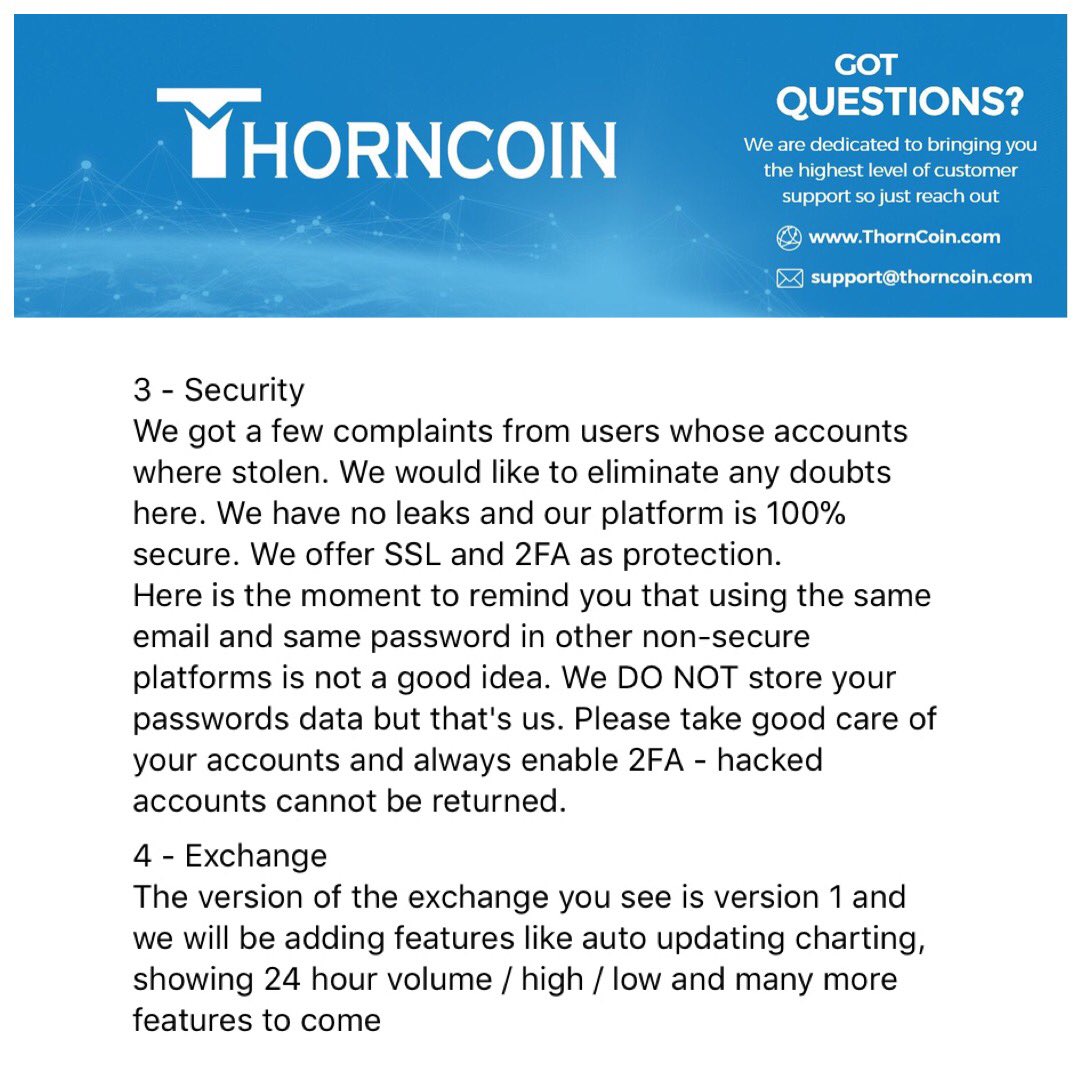 ThorncoinCom's tweet photo. Latest Updates! Pt. 2

Some people think we are taking a break but that is a big mistake. We continue to work on several fronts to ensure the platforms longiviety.
 
What are we currently working on?

Register today to begin earning with thorncoin. Registration link in bio. https://t.co/AKuSpdemjp