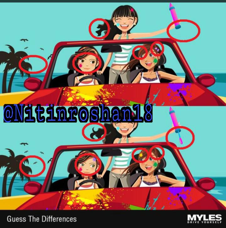 ImNitinRoshan's tweet photo. @MylesCars Perfectly spotted differences
#holicontest #spotthedifference #guessthedifferences #contestalert #holi2018 #happyholi #holihai @MylesCar
Join karo
@rising_emperor
@Charmed_Sachin
@Golden_Pinkesh
@suraj_kumar11
@thatsaffrongirl https://t.co/PeDLqtHxjO