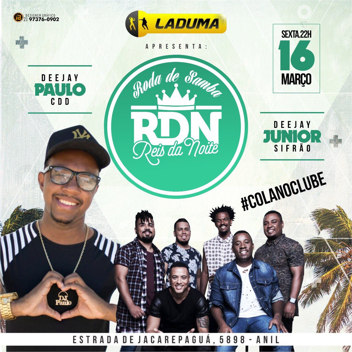 adrisalless's tweet photo. Tá sabendo? 🤔 Claro né!? 🤷🏾♂
A Roda de Samba do RDN está de volta no Laduma 🔝🙌🏾😍
Quem curtiu a primeira edição sabe o que nos espera a partir do dia 16 de Março 💣💣💣
Preparem-se que vem muito Samba no Pé aí... 🕺🏾💃🏻 💥#rodadesambardn #colabb #colanoclube https://t.co/SIhS6dm6Oy