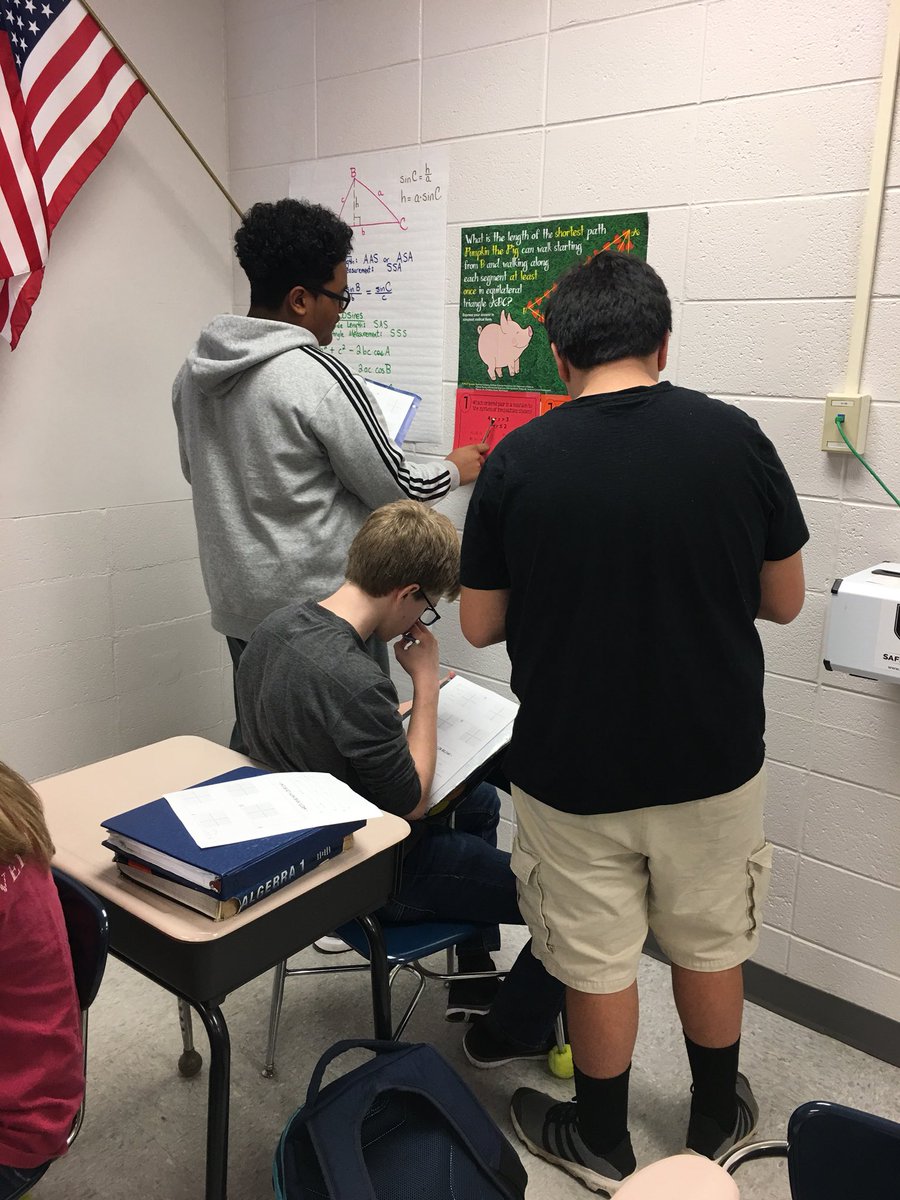 amy_swinea's tweet photo. @ClementsHighAL Mrs. Swinea’s Algebra I students rotating through stations solving Systems of Inequalities. https://t.co/UK9hNUgUsU