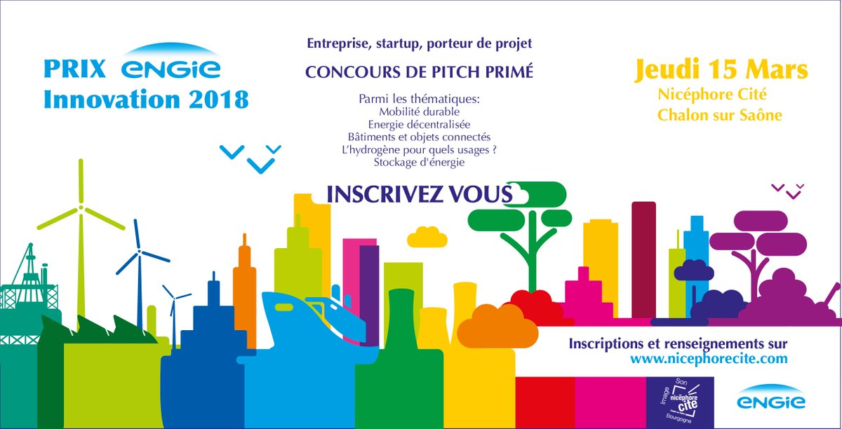 RDV le 15/03 à Nicéphore Cité 😀  #concours de #pitch primé et conférence avec des #experts pour répondre aux appels à projets <a href="/ENGIEgroup/">ENGIE</a> - Inscription => bit.ly/2seG8AL