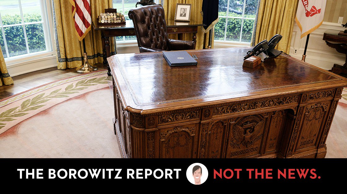 NewYorker's tweet photo. .@BorowitzReport: Trump Hides Under Desk After Diet Coke Can Opens Loudly https://t.co/czewws6S24 https://t.co/bWPLUPkgwf
