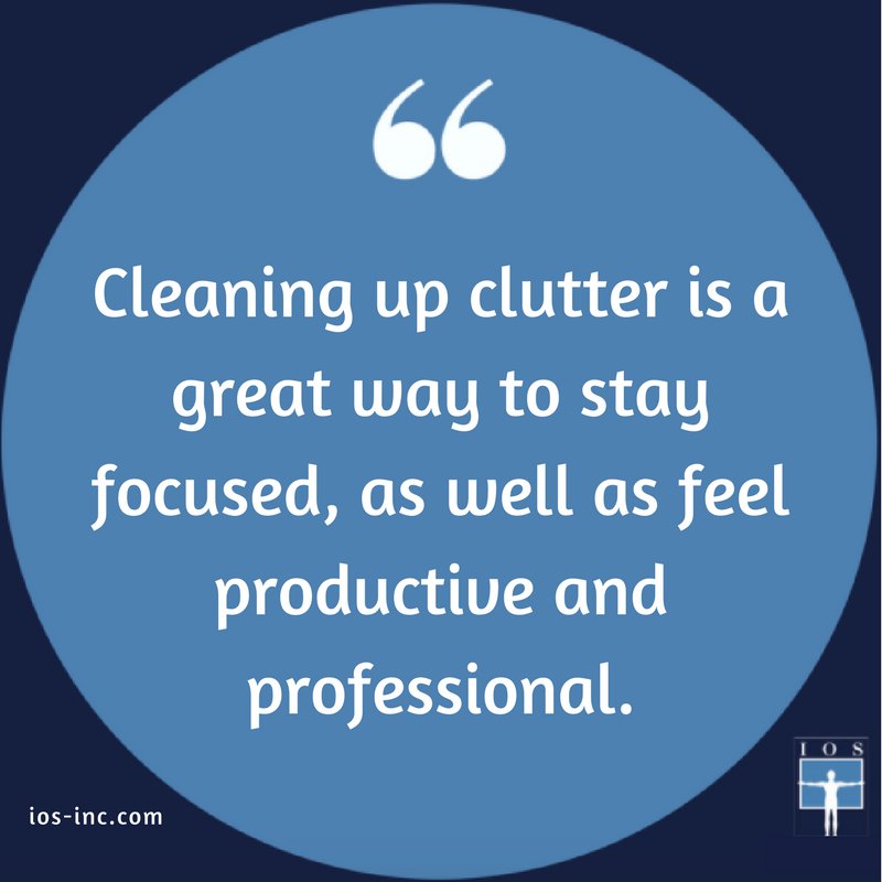 IOSINC's tweet image. Cleaning up the clutter is a great way to stay focused, as well as feel productive and professional. #OfficeDesignTips