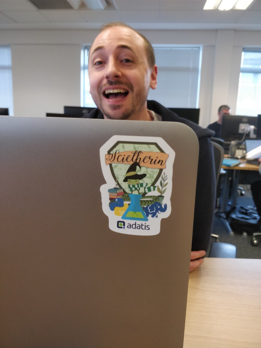 MrSiWhiteley's tweet photo. Better late than never - we now have @AdatisBI house stickers!! If you want a house sticker, just hit up your friendly, neighborhood consultant and they will sort you out! #sqlbits #adatisgoesSQLBits https://t.co/EpRnjb0Q8A