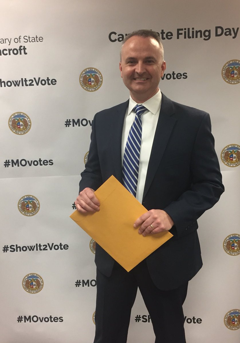 DougRichey's tweet photo. It’s arrived! #FilingDay2018 has formalized my effort to serve my neighbors of the 38th House District.   #Richey2018 #MOLeg https://t.co/2911BRo8rK