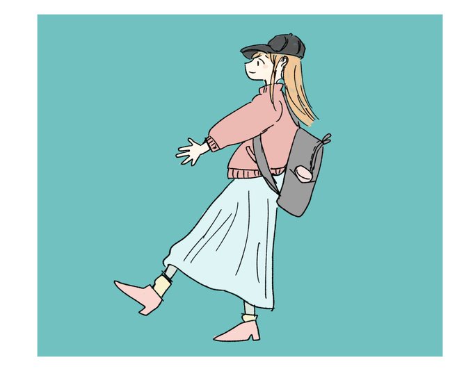 「long skirt sweater」 illustration images(Latest)｜18pages
