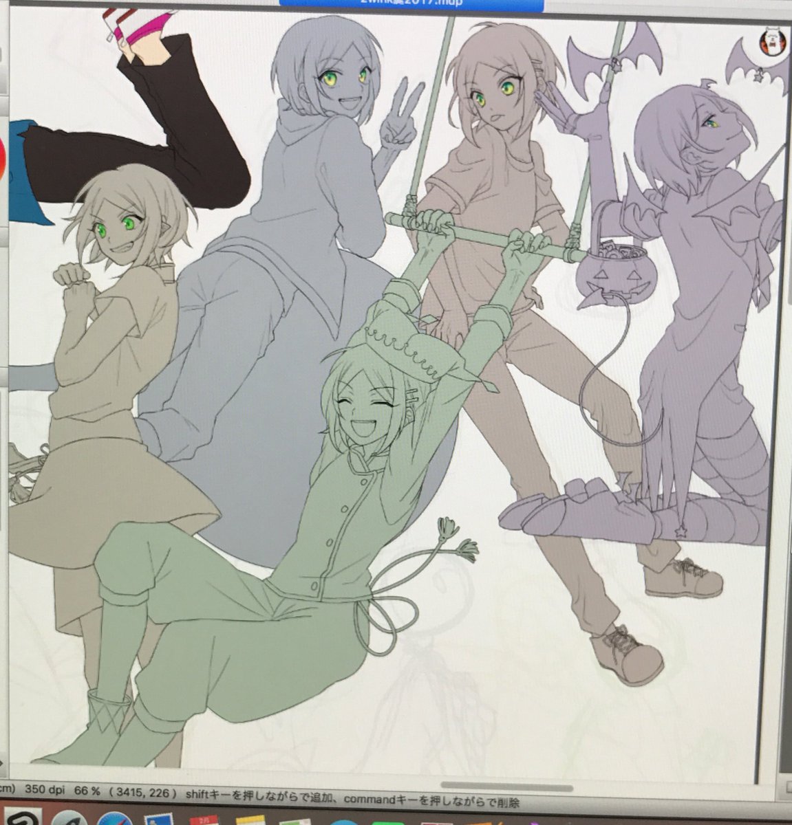 ちなみに去年挫折したものがこちら(もうちょい描いてあるけど画像がない) 