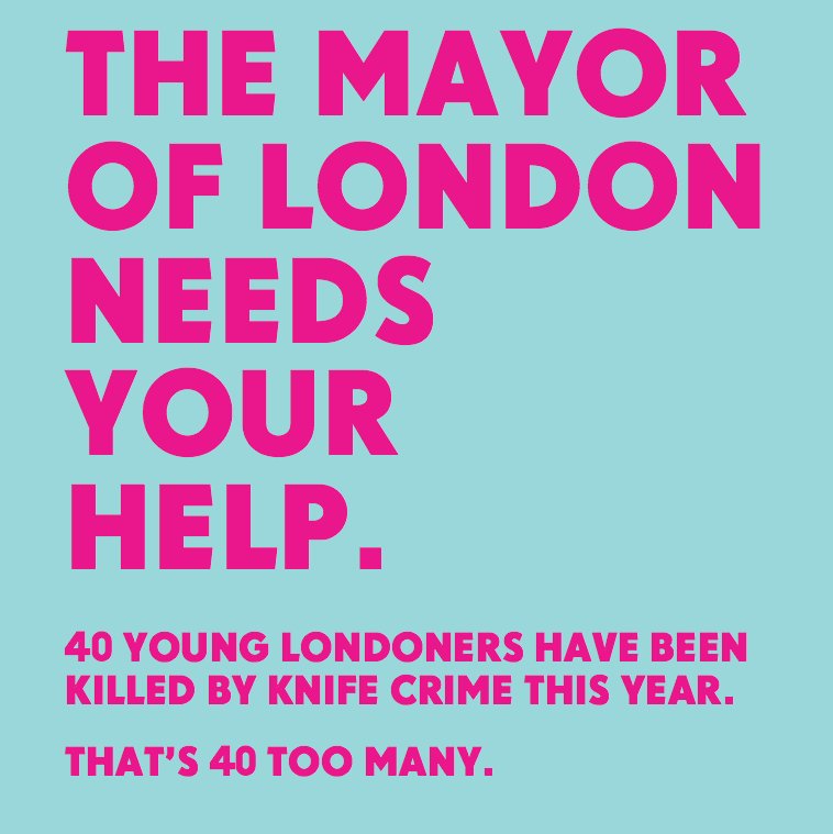 Knives aren’t keeping us safe. We're helping to carry a new message. 
youtu.be/o4ewFdCxd5Y
#LondonNeedsYouAlive #LNYA
<a href="/MayorofLondon/">Mayor of London, Sadiq Khan</a>