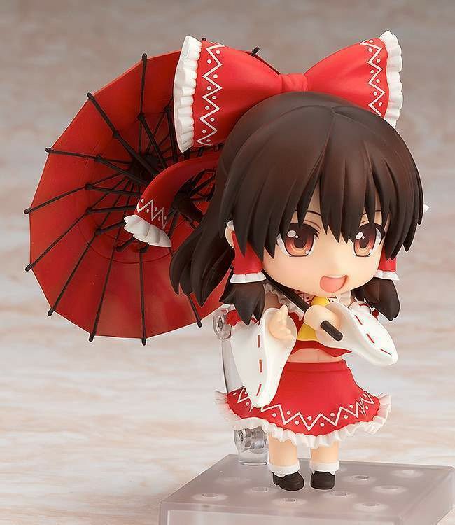 SHOUJOB0X's tweet photo. Did you know that our beloved priestess got a re-release of her #Nendoroid last December? This version of #ReimuHakurei comes with more expressive faceplates and props that rightfully cosplay the range of her cuteness! #Touhou https://t.co/sq1yzC0Bvv