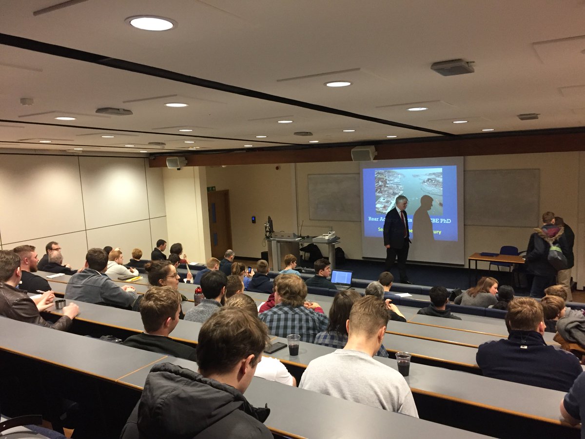 An amazing turnout for the Rear Admiral Chris Parry CBE on Sea Power in the 21st Century happening now in Faraday K!