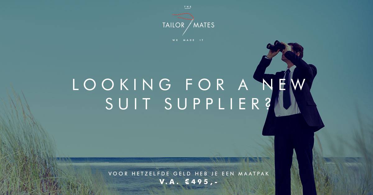 OP ZOEK NAAR EEN NIEUWE SUIT SUPPLIER?
Ga je dan voor een vermaakt pak uit het rek of voor een echt uniek maatpak!? Bij The TailorMates stel je jouw eigen maatpak samen.  En dat voor de prijs van een vermaakt pak.
thetailormates.nl/vermaakt-of-ma…