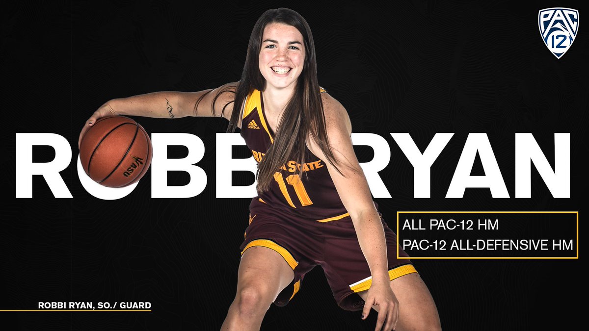 SunDevilWBB's tweet photo. Stuntin' like it ain't no thang 😎

🎉 Congrats to @rryan_44 for being named an honorable mention to the @pac12 All-Conference AND All-Defensive teams! 🎉 https://t.co/BtBF1orbQK