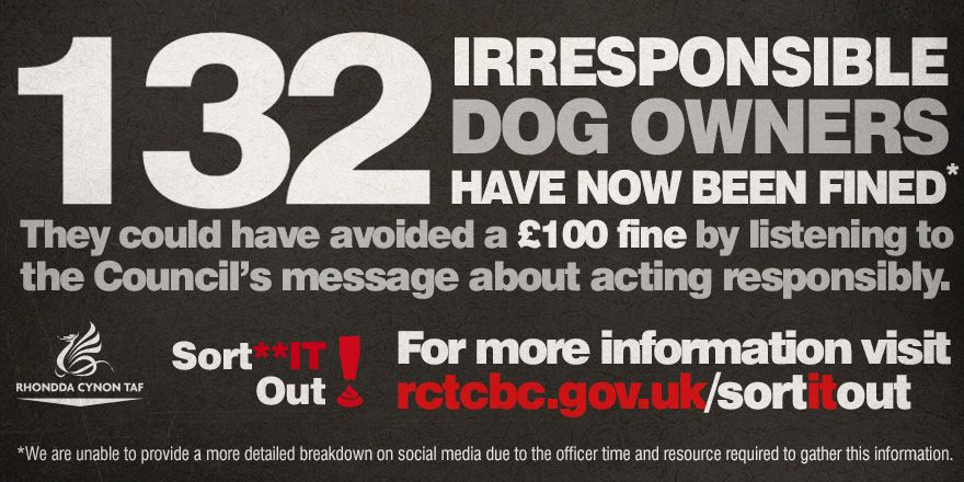 RCTCouncil's tweet photo. Here’s the latest Council update since the new dog fouling ruling came into force. https://t.co/f8899iDHwi