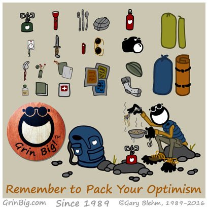 GaryBlehm's tweet photo. Remember to Pack Your Optimism #backpack #backpacker #backpacking #outdoorretailer #ORshow #camping #gear #outdoorbushcraft #outdooreducation #BePositive #BeTrue #BePrepared #offgrid #offgrid18 https://t.co/GlaKHedqUn https://t.co/x0r4vWiW6f