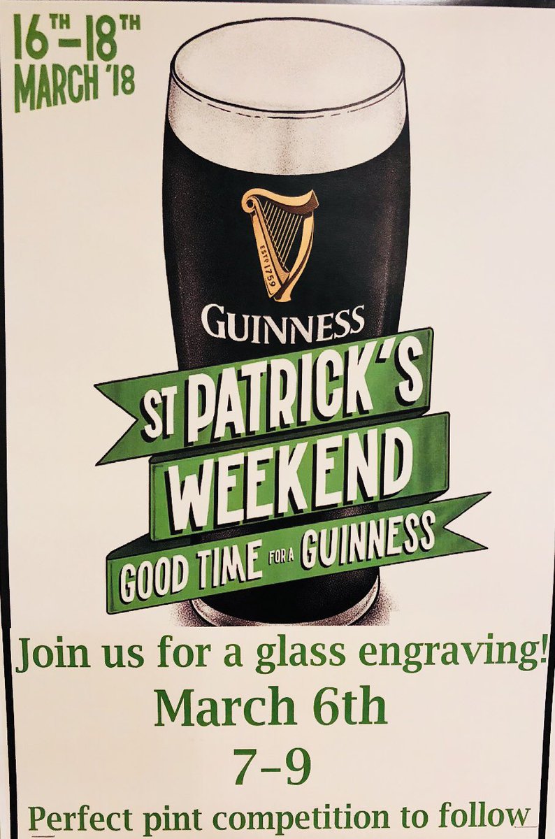 Get your Glass for St. Pats Day <a href="/WROLIRISH/">WROL IRISH 950AM</a> <a href="/IrishEmigrant/">The Irish Emigrant</a> <a href="/irishnetboston/">Irish Network Boston</a> @bosfoodanddrink <a href="/SocialInBoston/">Social In Boston</a> <a href="/GuinnessUS/">Guinness US</a>