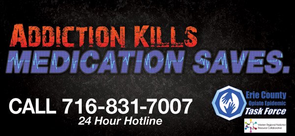 markpoloncarz's tweet photo. I am hopeful we are at the beginning of the end of the #OpioidEpidemic in Erie County, but we are not at the end yet. That is why soon you will see these billboards offering help. Addiction is a disease and can be treated: call 716-831-7007 for help. #OpioidCrisis 4/4 https://t.co/j469f4r3GF