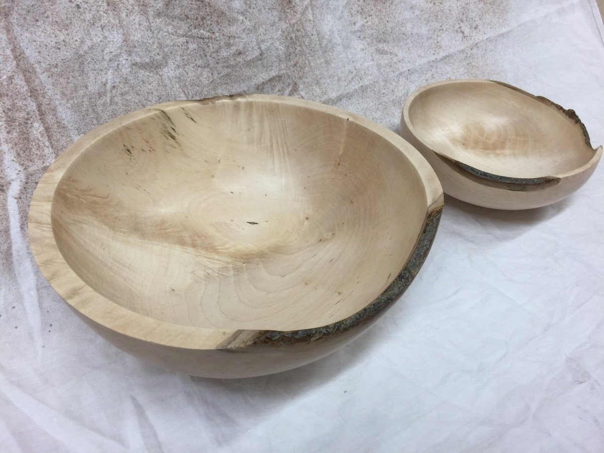 Brian has been turning some maple bowls. Lovely work Brian. #kingsheath #moseley #hallgreen