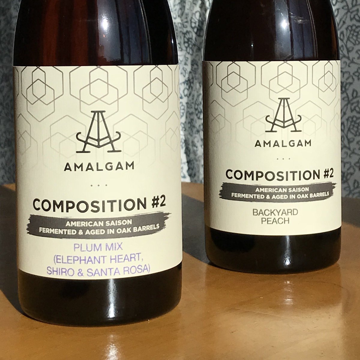 AmalgamBrewing's tweet image. Composition #2 (Backyard Peach) &amp;amp; Composition #2 (Plum Mix) drop this week. Bottles available at: @SmallBatchL @WyattsWetGoods @HazelsBoulder @LittlesLiquors @milehighbelmar @MondoVinoDenver