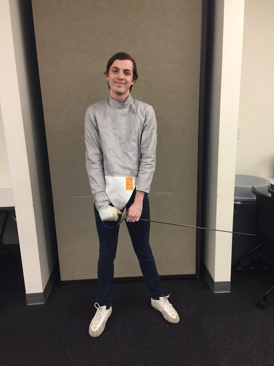 CofC_Fencing's tweet photo. Check out our Fencer of the Week: William Caretto! He has done fencing for two years and loves Sabre 🤺 #fencing #CofC https://t.co/WOD0fsKO70
