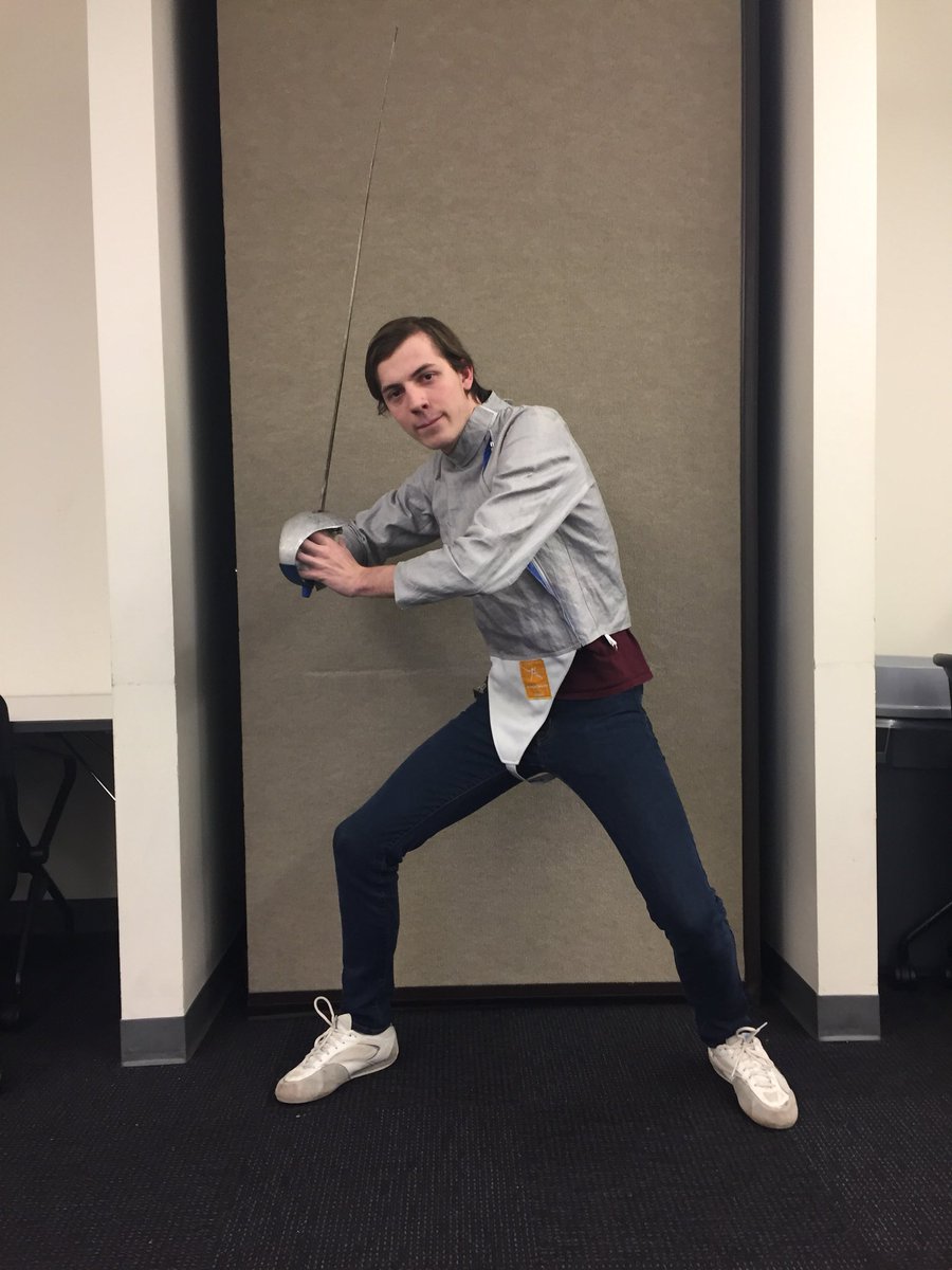 CofC_Fencing's tweet photo. Check out our Fencer of the Week: William Caretto! He has done fencing for two years and loves Sabre 🤺 #fencing #CofC https://t.co/WOD0fsKO70