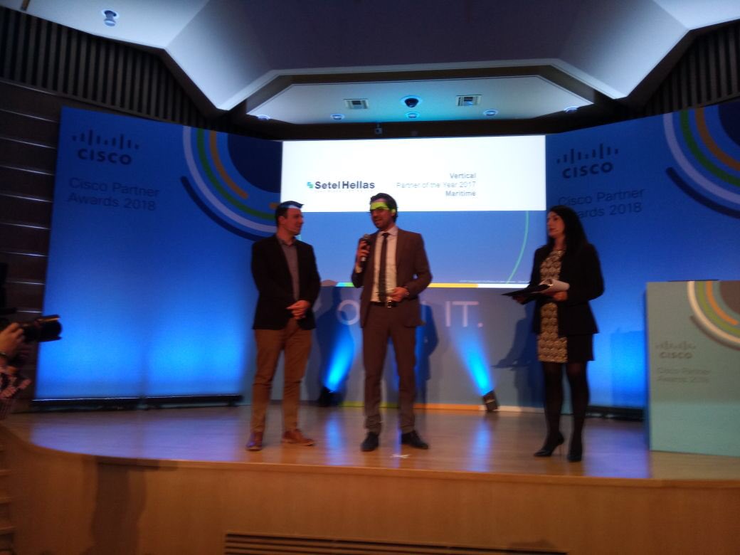 SetelHellas named Cisco Greece's "Maritime Vertical Partner of the Year 2017".  Mr. George Christakos, Sr. Customer Solutions Manager at SetelHellas received the award noting: "We look forward to propel our successful partnership in new routes".  
#Cisco #SetelHellas #Innovation