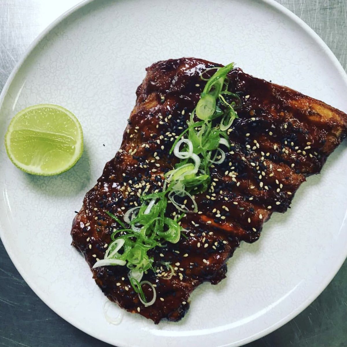 GordonRamsay's tweet photo. Talk about a #special... Delicious Japanese style BBQ ribs at @mazerestaurant ! https://t.co/neKk6Qgwfx