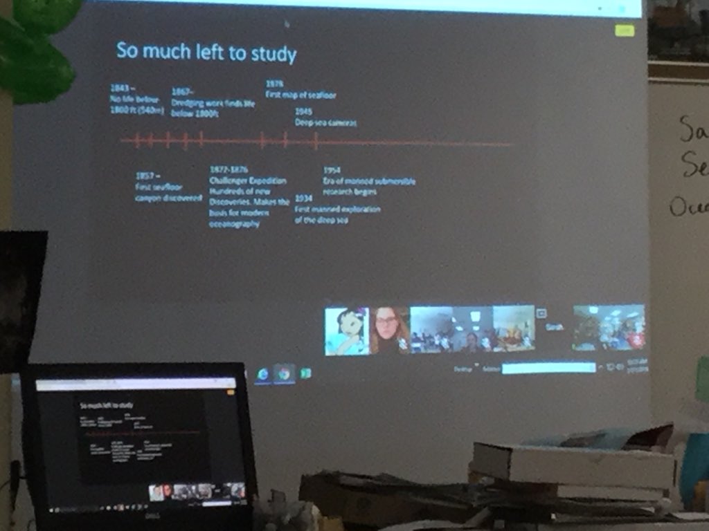 Spending time with Oceanographer @SarahASeabrook and @ebtsoyp to understand ocean thermal methane Seeps, ocean energy, thermal changes, light energy, biodiversity, chemosynthesis, extremeophiles, planetary connections and more! #WMSSTEMGJ @PBL #mappingouroceans #methane #STEM