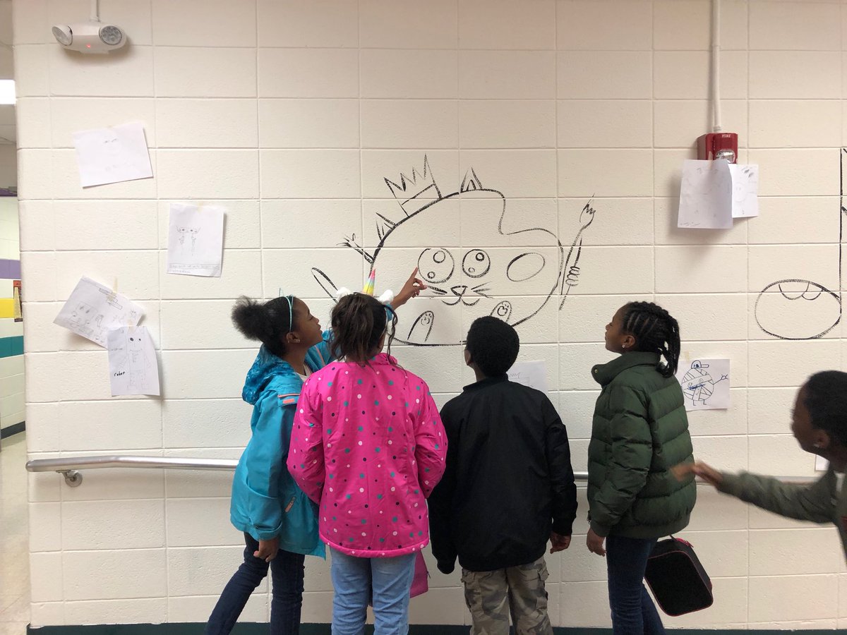 TY <a href="/powellpta/">Powell PTA</a> <a href="/smileproject/">Bren Bataclan</a>, <a href="/PowellesPLAY/">Powell Elementary</a> Ss seeing their work on the wall!!