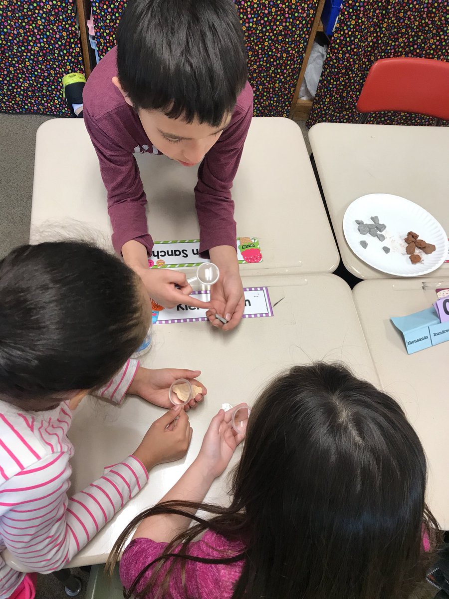 MrsBell2ndGr's tweet photo. These geologists began studying pebbles, sand, and silt today. Who knew rocks could be so fascinating? #asd4all https://t.co/H853G6F1fE