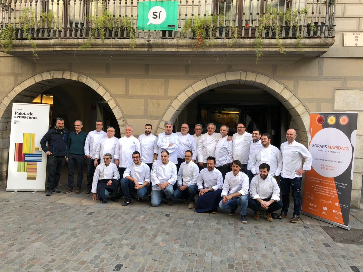 LaCuinadelVent's tweet photo. Aquest matí s'han presentat els #SoparsMaridats2018, que s'inicien aquest divendres. @DOEmporda @CuinaEmpordanet @LaCuinadelVent https://t.co/5IwSVrvXki