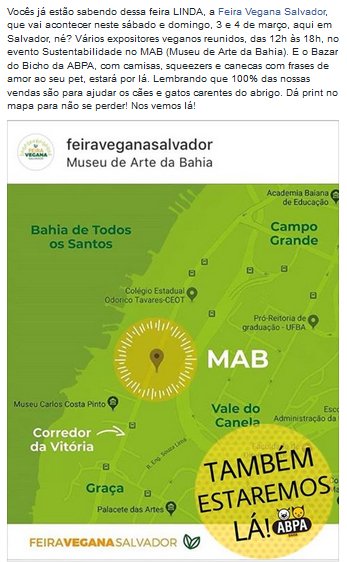 abrigoSFA's tweet photo. >> FEIRA VEGANA SALVADOR! <<
Data: 03 e 04 de Março (sábado e domingo).
Horário:  das 12h às 18h.
Local: MAB (Museu de Arte da Bahia). 
#Vegan #GoVegan #Animais https://t.co/QQ86BkVfw3