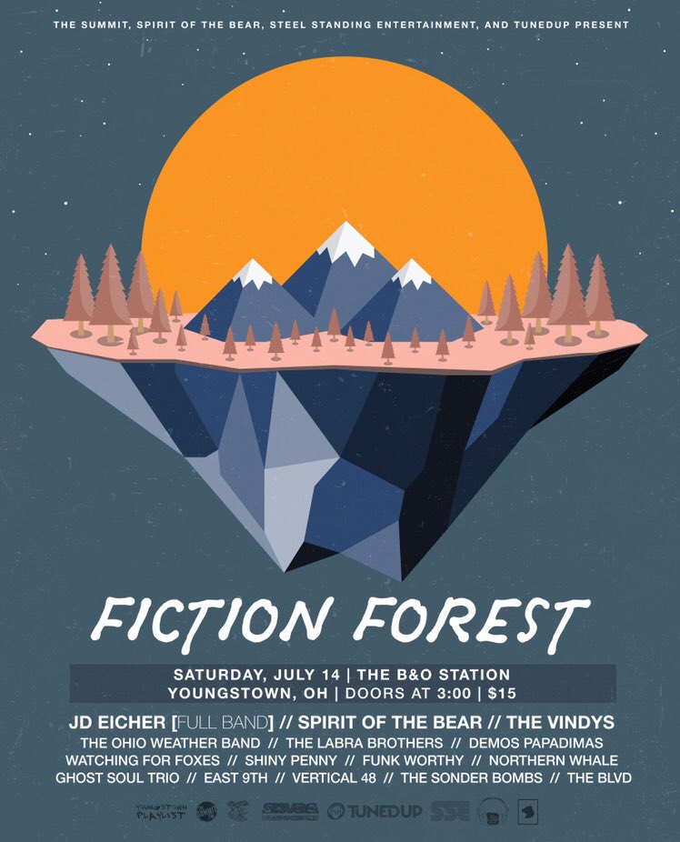 SOTBMusic's tweet photo. We’re so excited to finally announce the full lineup for Fiction Forest 2018! This year’s artists are all incredible, we can’t wait to see you out at the B&amp;O on July 14! 🐻 https://t.co/c9UB9nycLR