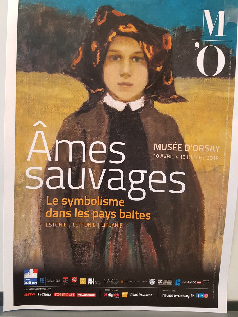 imantsliegis's tweet photo. Šādi izskatīsies Latvijas mākslinieka Valtera plakāti Parīzes metro, kas reklamēs Igaunijas, Latvijas un Lietuvas simbolisma izstādi  Orsē muzejā šo pavasari https://t.co/2AzrQpHmHA