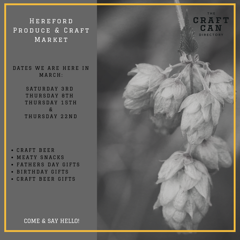 We will be at the Produce &amp; Craft Market this Saturday in #Hereford
#craftbeer #craftbeerhereford #markets #craft #gifts
Come &amp; say hello!