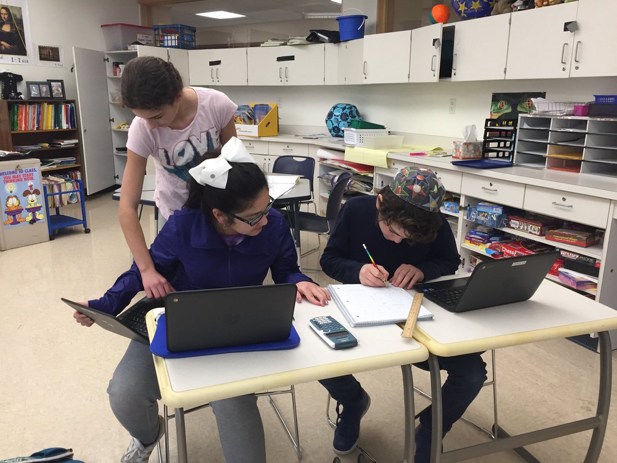 Schechter_Math's tweet photo. 5th and 6th graders learning from each other about box and whisker plots https://t.co/d2EQeUK8PN