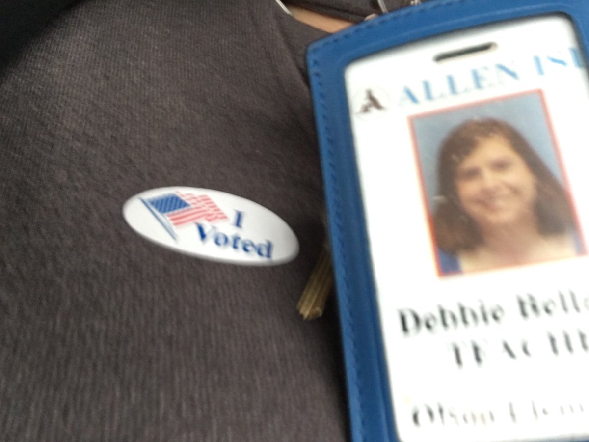 Used my teacher voice at the polls today. <a href="/AllenISDSupt/">AISD Superintendent</a>