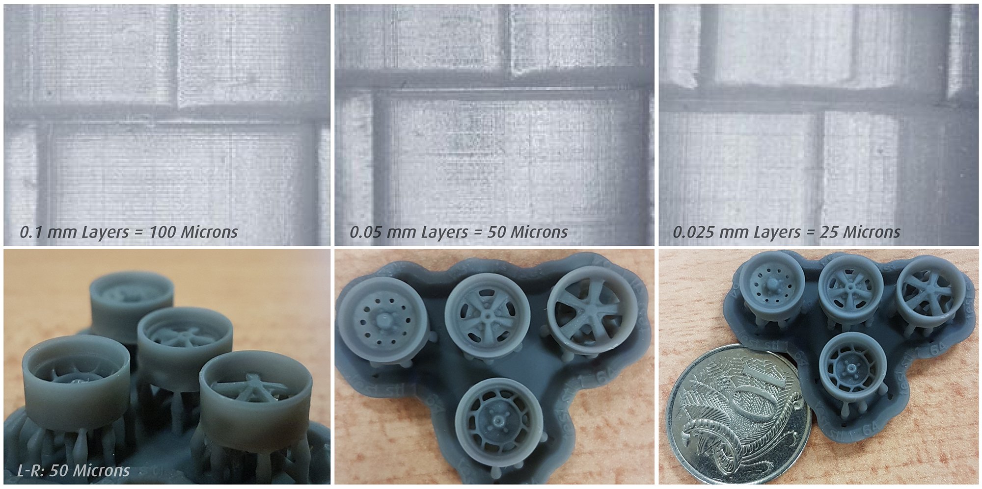 knude Defekt dragt A2K Store on Twitter: "Our miniature 3D printed mag wheels at 50 microns  produced by our Form 2 Printer. The lower the microns, the detail  increases. Our Form 2 3D Printers are