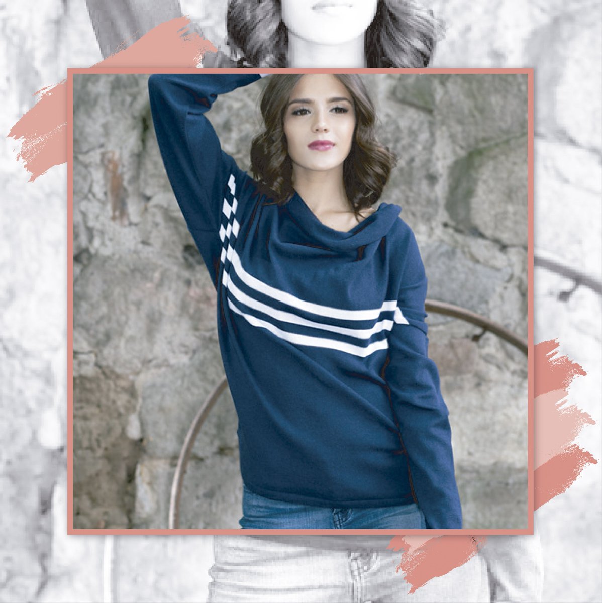 appleteamx's tweet photo. 🧥😜Suéter drapeado con franjas blancas para este clima de locos 😜🧥 https://t.co/OnaC6F5JLd