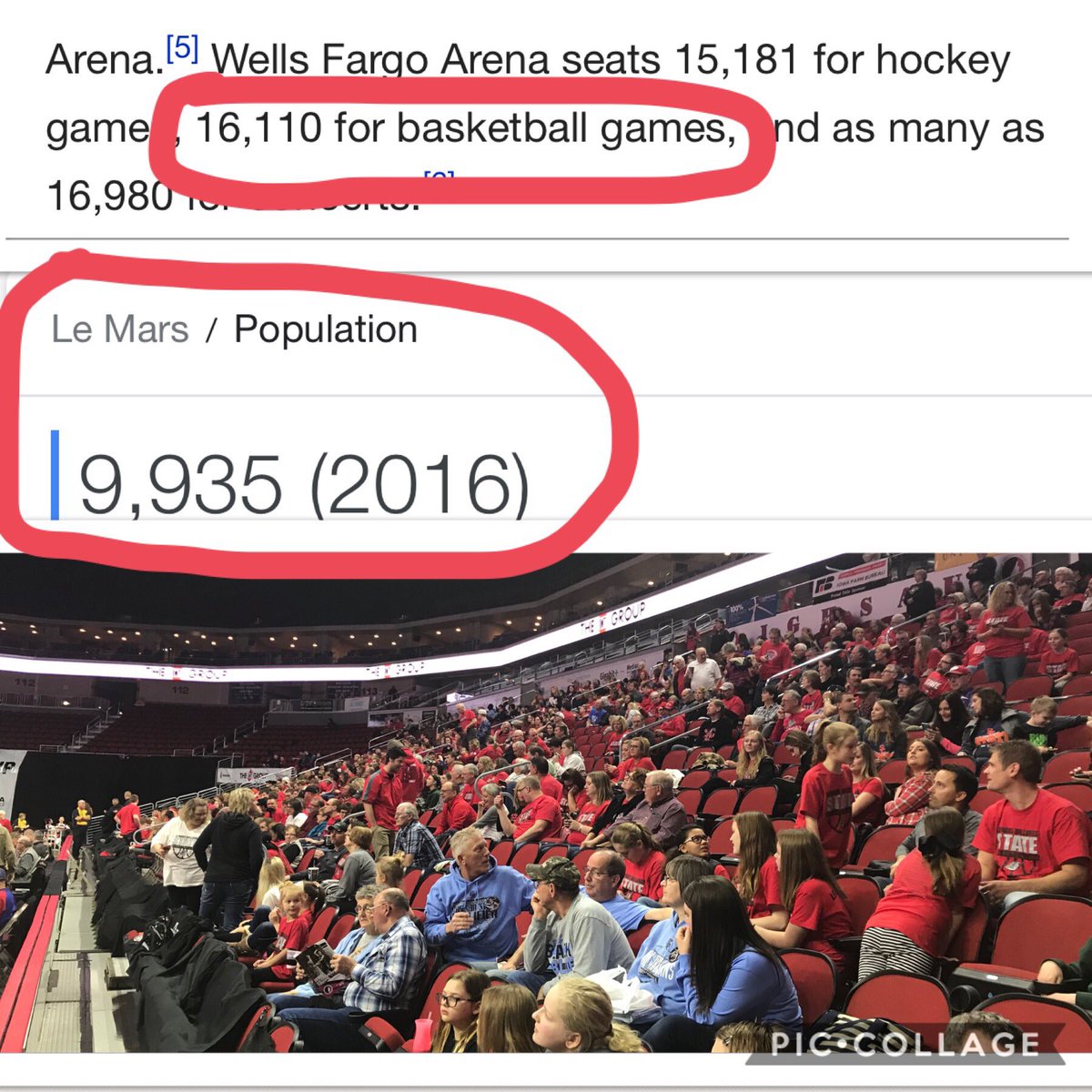 adamjbaumi's tweet image. Awesome day!  Always, always impressed with how well LeMars travels in support of their town!  The “sea of red” was seen and heard today!  Hope to see even more Thursday...in fact, there’s room for all y’all 😉!  #letsgodogs #onegameatatime @BulldogPride14 @lemarsbball