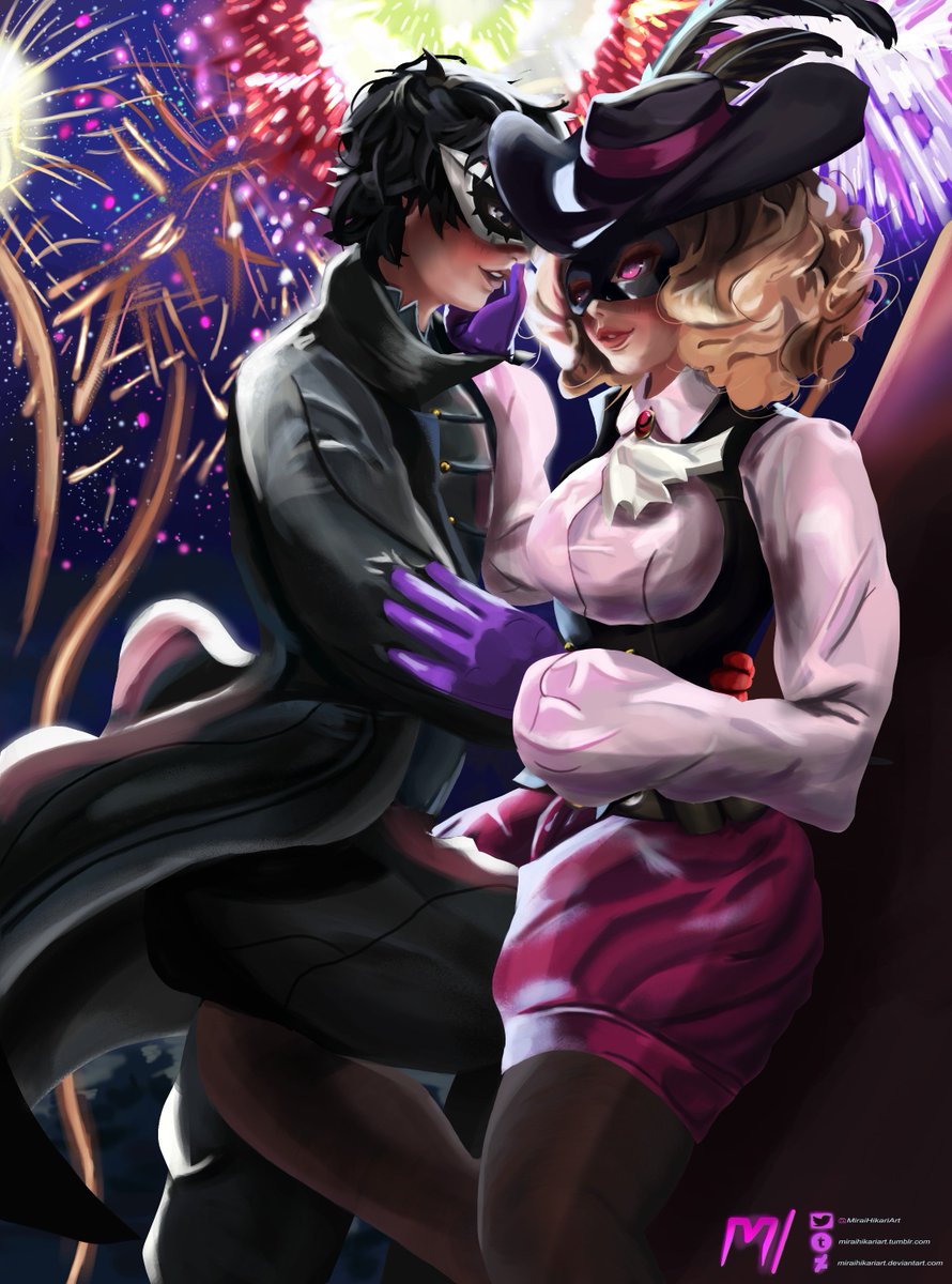 Mirai Noir X Joker Haren Had A Lot Of Fun Painting Haru In My Previous Piece And This Was Requested On The Haru Persona 5 Reddit So I Tried