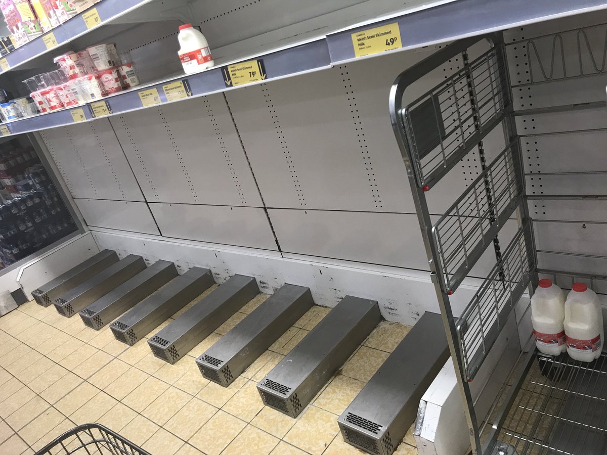 shotwithspirit's tweet photo. Slightly surprised the #bluemilk went b4 the #redmilk. Supposed 2b a Lycra town. #panicbuying #snowmageddon #BeastfromtheEast #Abergavenny https://t.co/JIehk3ZqW6