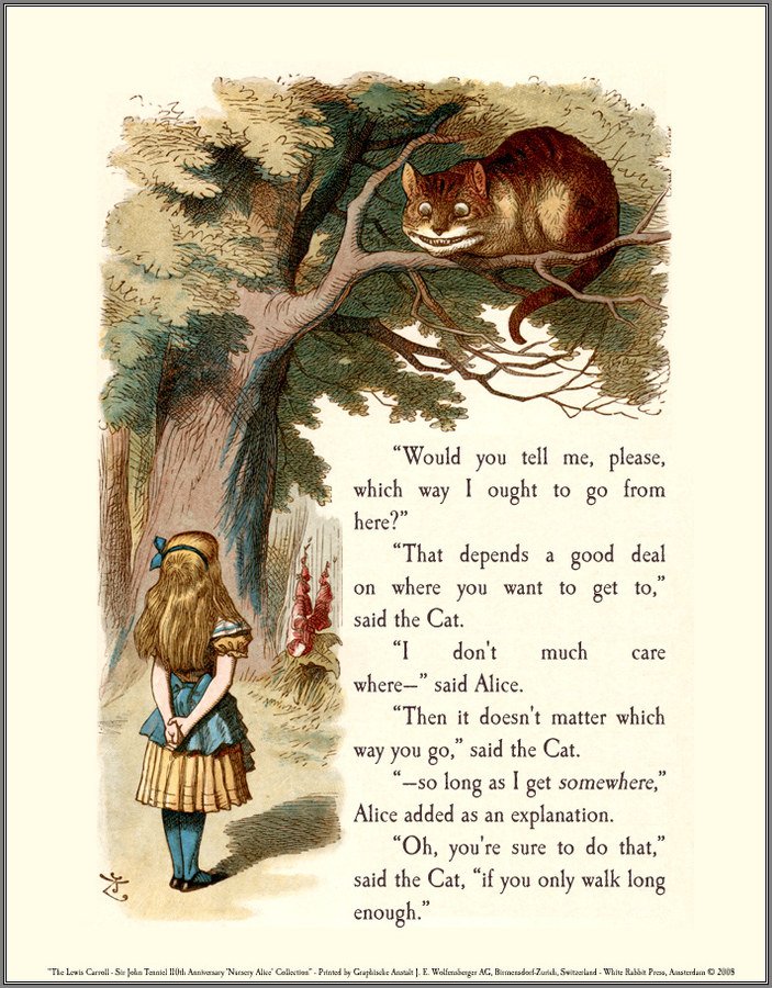 WaypointScot's tweet image. With over 20% of startups never having a first birthday, they want to pay a little attention to where they are going.  Perhaps a lesson from Lewis Carroll might be in order- or perhaps not!
goo.gl/YhVtse