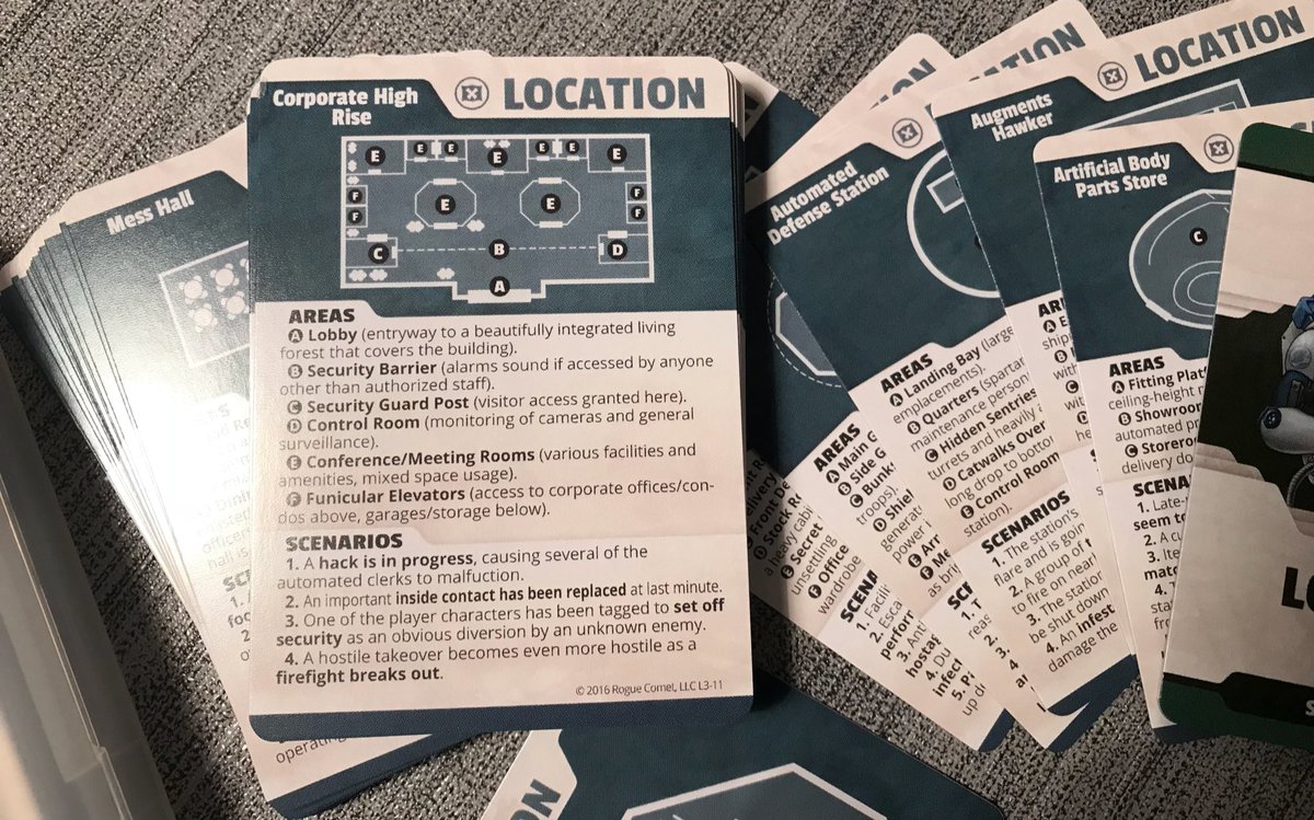DerLachwitz's tweet photo. Got my LocationCards from @roguecomet today. Very excited to bring them into use. Maybe in an nice #ZeroInterface Oldschool #Cyberpunk Session? https://t.co/Gk9tcTxjLV