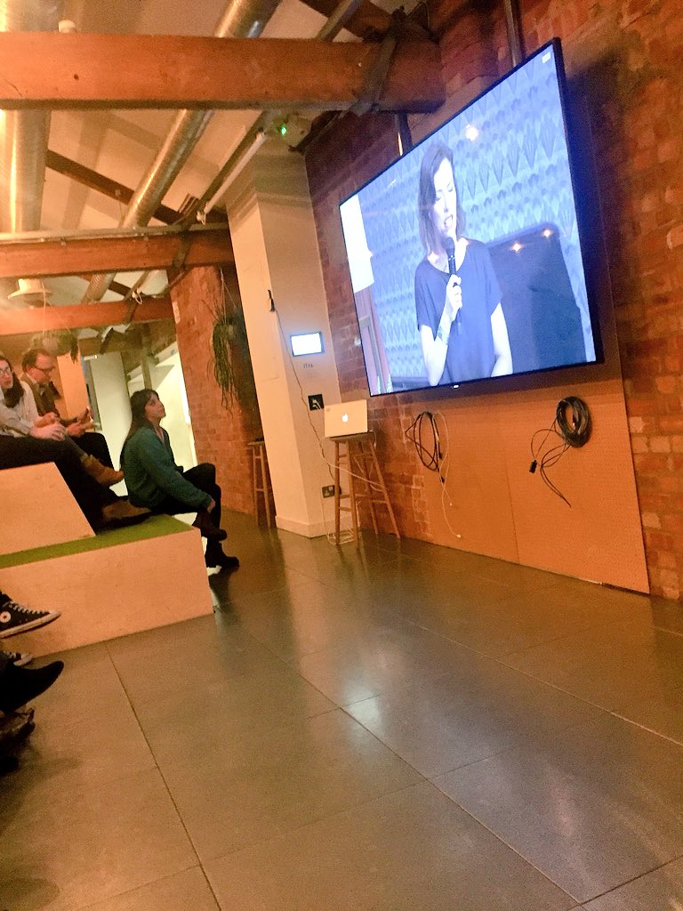 Rebecca, an amazing <a href="/Airbnb/">Airbnb</a> super host in Hackney absolutely killing it in SF with <a href="/bchesky/">Brian Chesky</a> 👏🏼 Go girl! #airbnb #homesharers #london