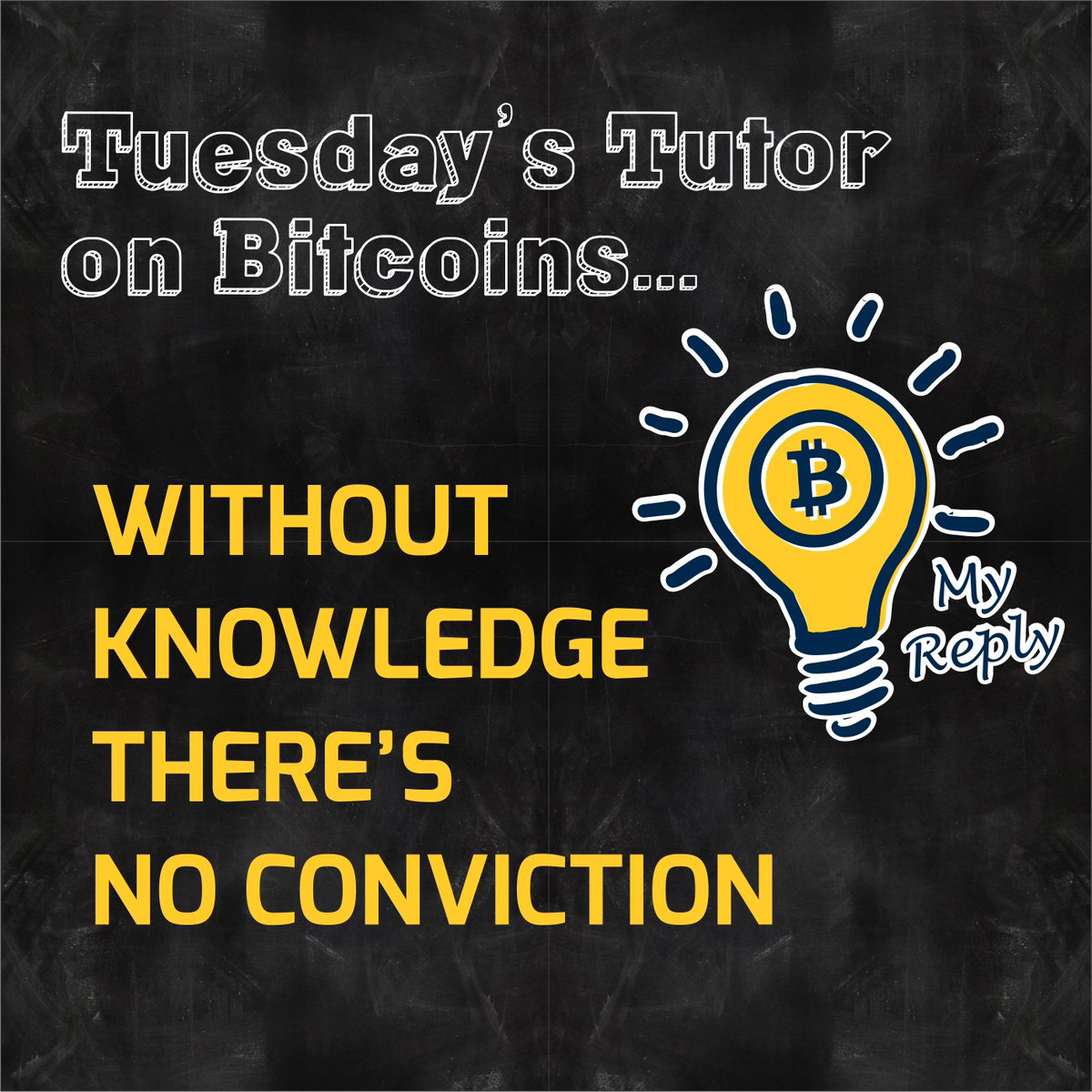 MyReplySA's tweet photo. #TutorTuesday Lesson 1 - WITHOUT KNOWLEDGE THERE’S NO CONVICTION
Those who sold off easily &amp; got off the Bitcointrain are them who didnt research technology and fundamental cases. If they knew how profound Bitcoin is for humanity they would believe more than the dips and crashes. https://t.co/843xoPFfEf