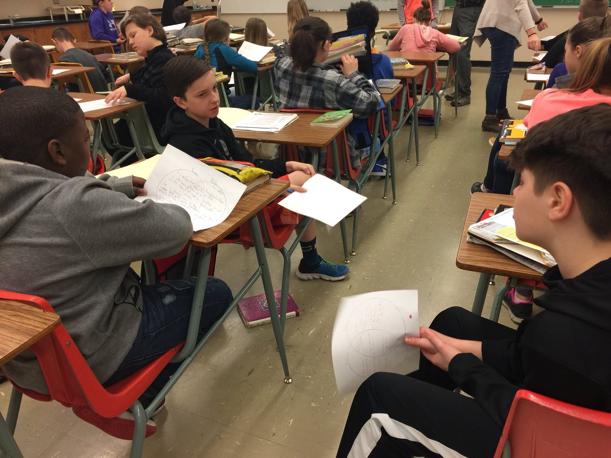 LisaNigl's tweet photo. Theisen teachers and students engage in reading and discussion #theisentigersread #talkabouttext @BradNerat @fdlschools https://t.co/9t9bY11Qhz