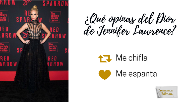 MaestrosCostura's tweet photo. La actriz Jennifer Lawrence vuelve a sorprender con otro #LOOKAZO en la premiere de #RedSparrow en Nueva York 👇🏻👀

¿Qué te parece? #EncuestaMCostura https://t.co/VS4XVHMo5Z